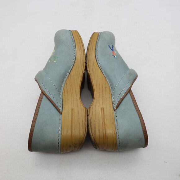 Dansko Clogs Nubuck Twin Pro Powder Blue Dog Walkers Women's Size EU 38 Slip-On - Picture 5 of 12
